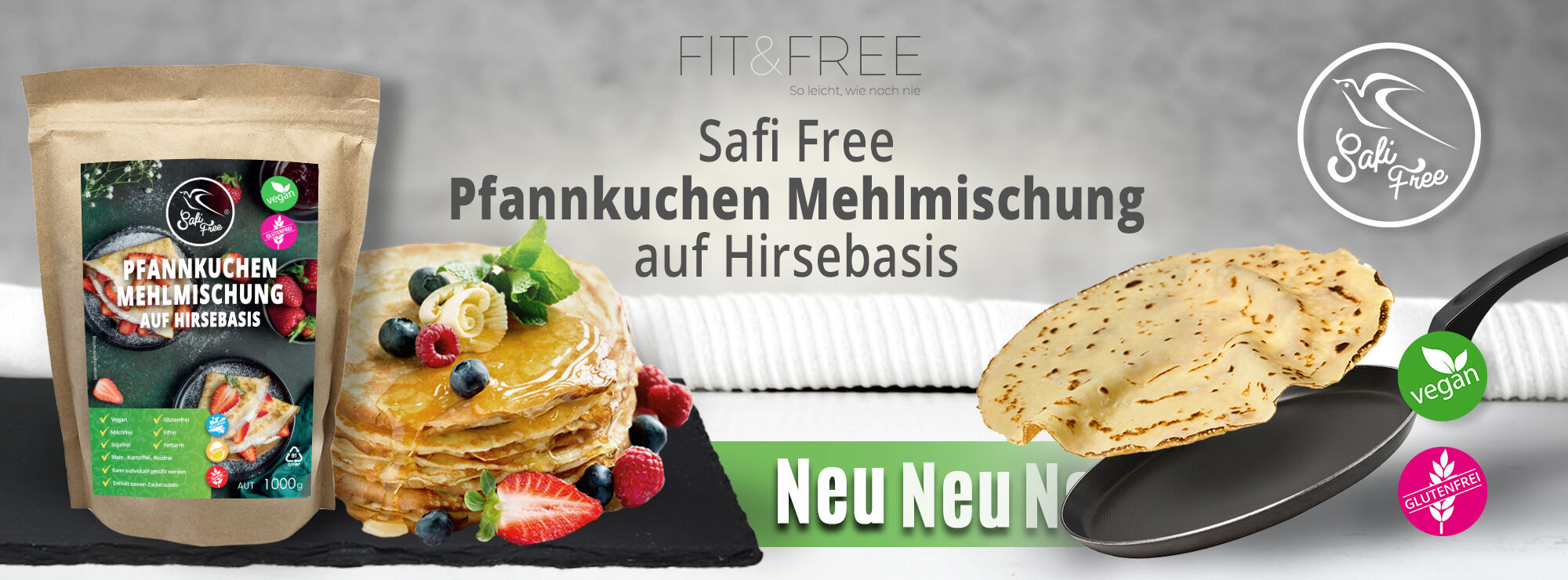 Safi Free Pfannkuchen Mehlmischung auf Hirsebasis
