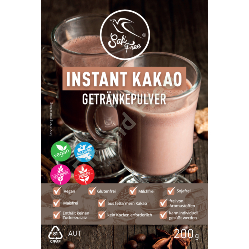 Safi Free Instant Kakao Getränkepulver 200 g