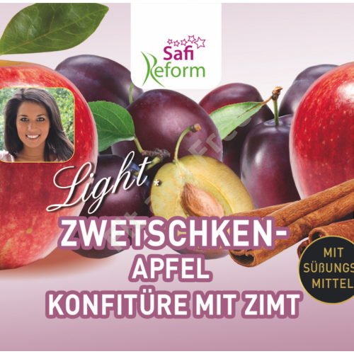 Safi Reform Zwetschken-Apfel Konfitüre mit Zimt 350 g