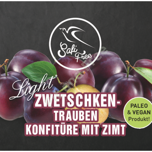 Safi Free Zwetschken-Trauben Konfitüre mit Zimt 350g